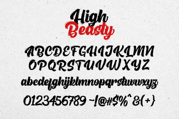 High Beasty字体 2