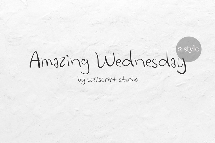 Amazing Wednesday字体 6
