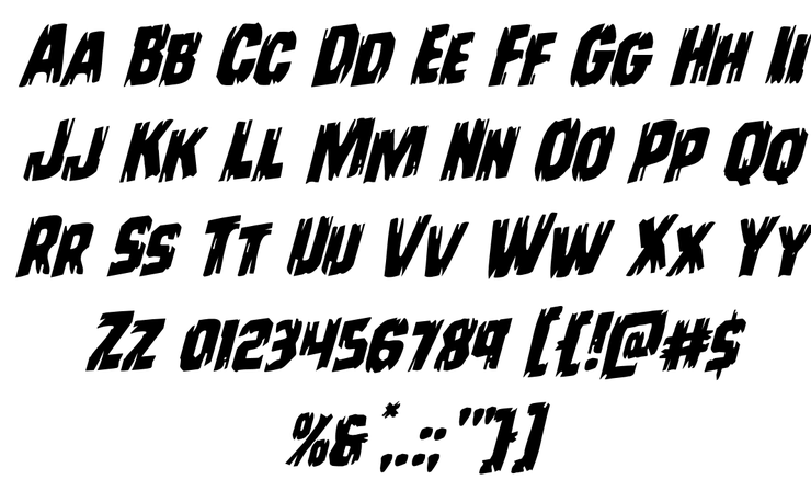 Leatherface字体 5