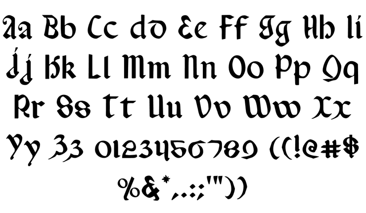 Valerius字体 4