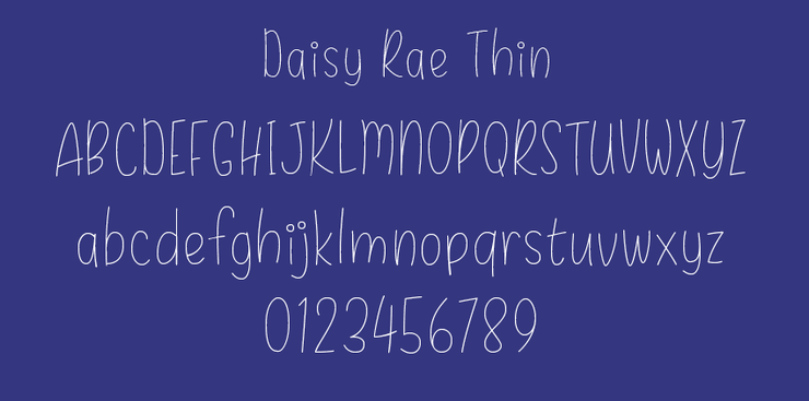 Daisy Rae Thin字体 6