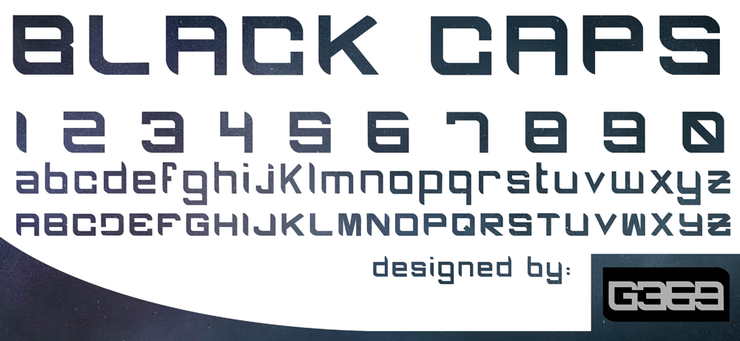 BLACK CAPS字体 1