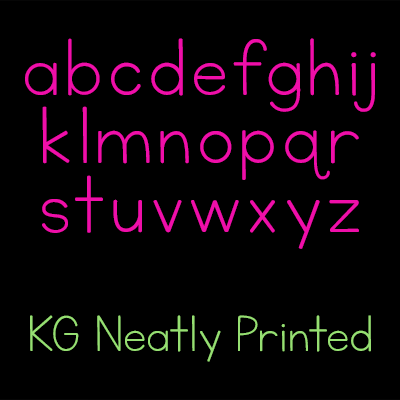 KG Neatly Printed字体 1
