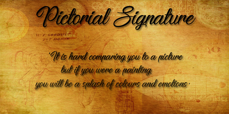 Pictorial Signature字体 1