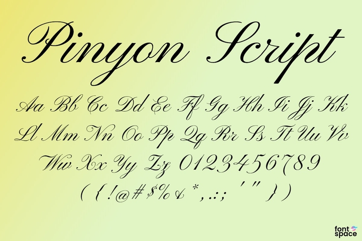Pinyon Script字体 1