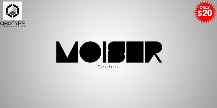 Moiser techno字体 1