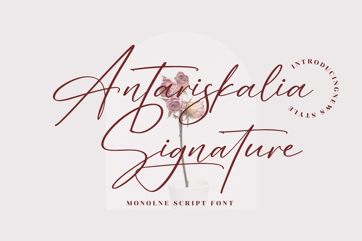 Antariskalia Signature字体 4