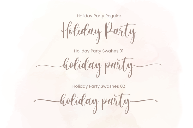 Holiday Party字体 3