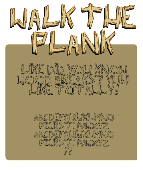 walk the plank字体 1