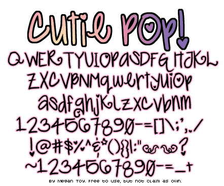 Cutie Pop字体 1
