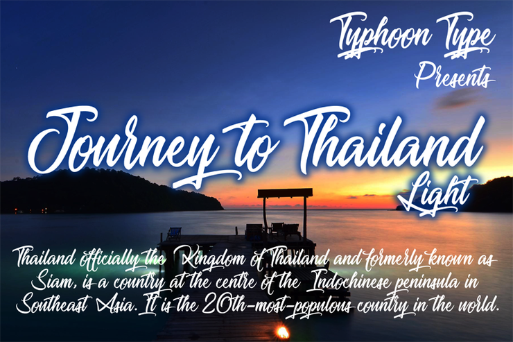Journey to Thailand字体 1