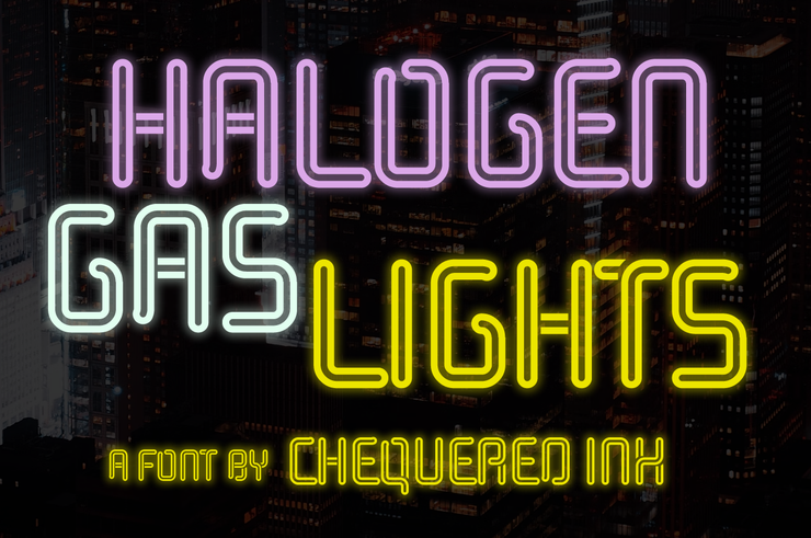 Halogen Gas Lights字体 1
