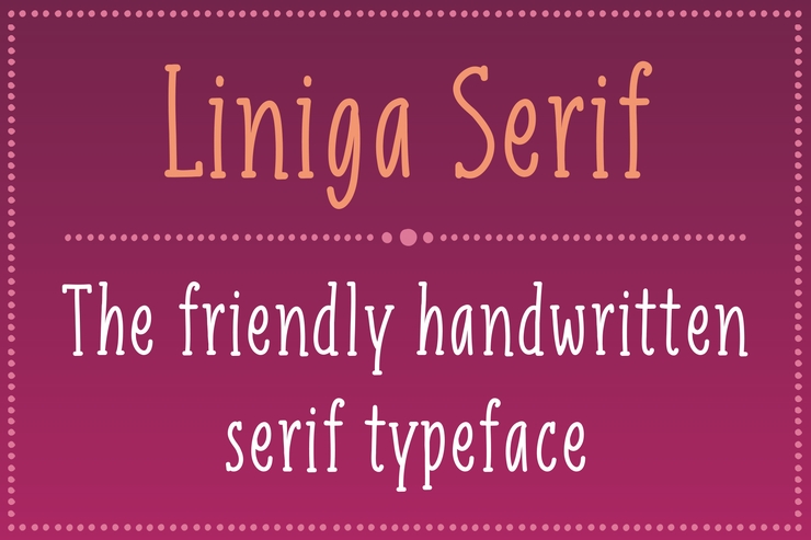Liniga Serif字体 3