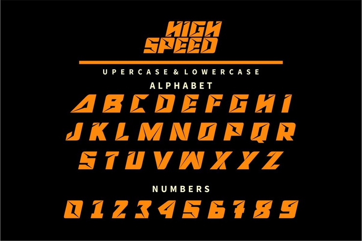 HIGH SPEED字体 3
