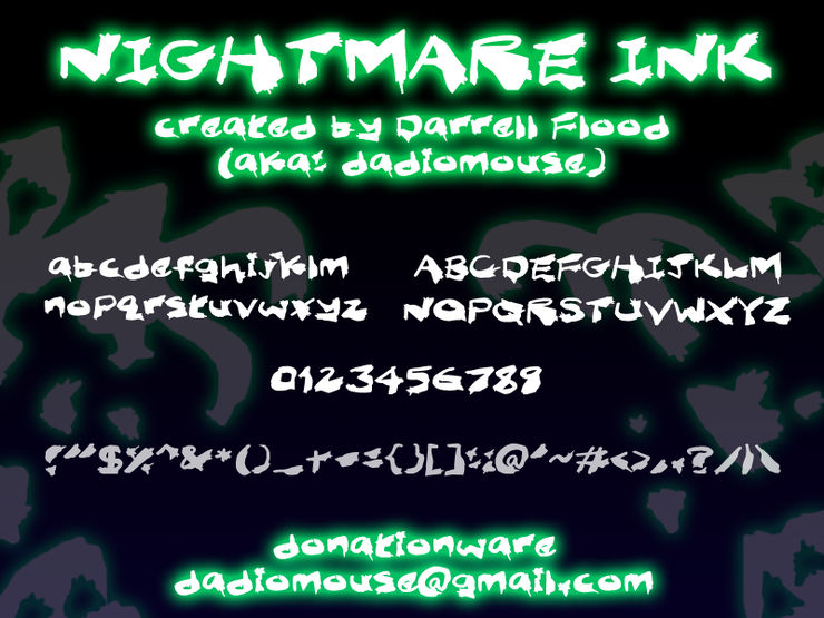 Nightmare Ink字体 1