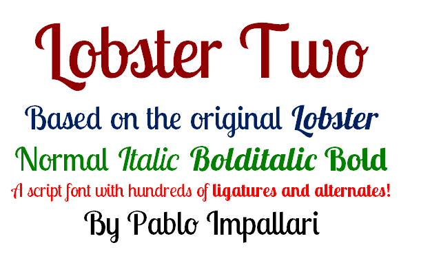 Lobster Two字体 2