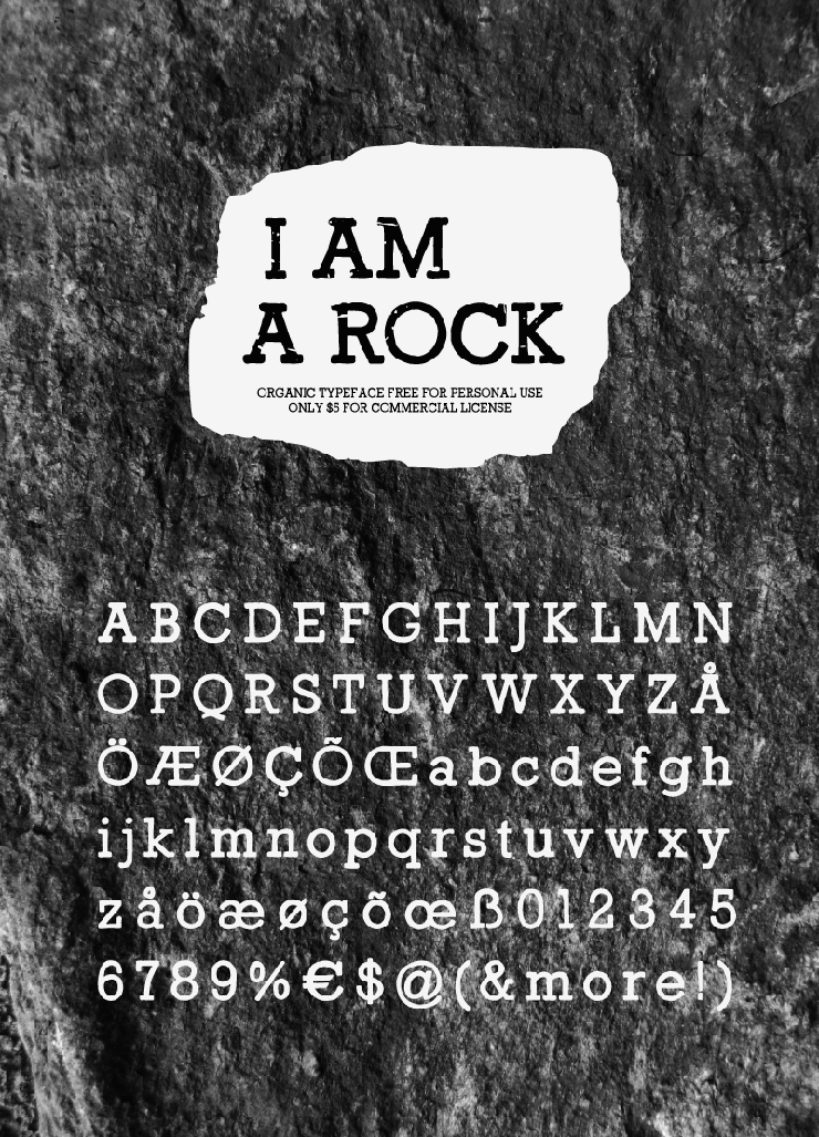 I Am a Rock字体 1
