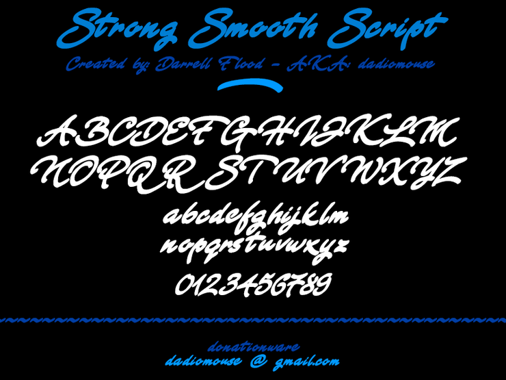 Strong Smooth Script字体 1