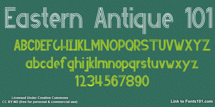 Eastern Antique 101字体 1