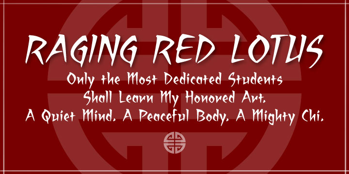 Raging Red Lotus BB字体 1