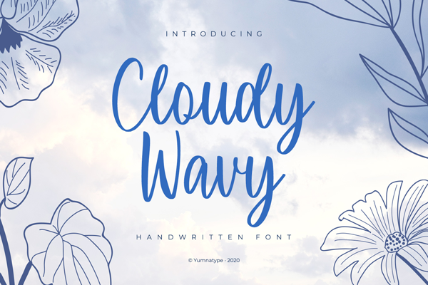 Cloudy Wavy字体 2