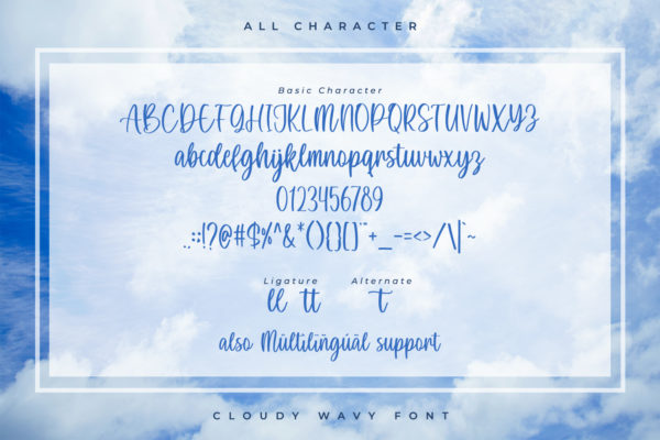 Cloudy Wavy字体 3