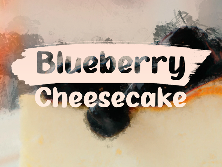b Blueberry Cheesecake字体 1