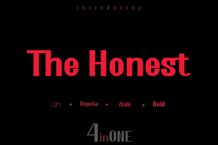 The Honest字体 3