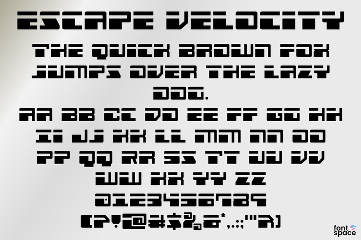 Escape Velocity字体 10
