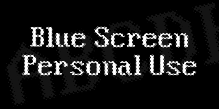 Blue Screen字体 2