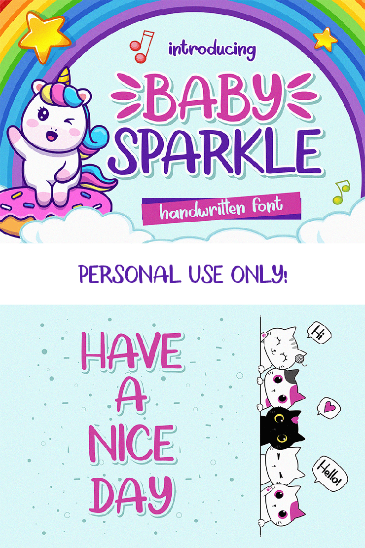 Baby Sparkle字体 1