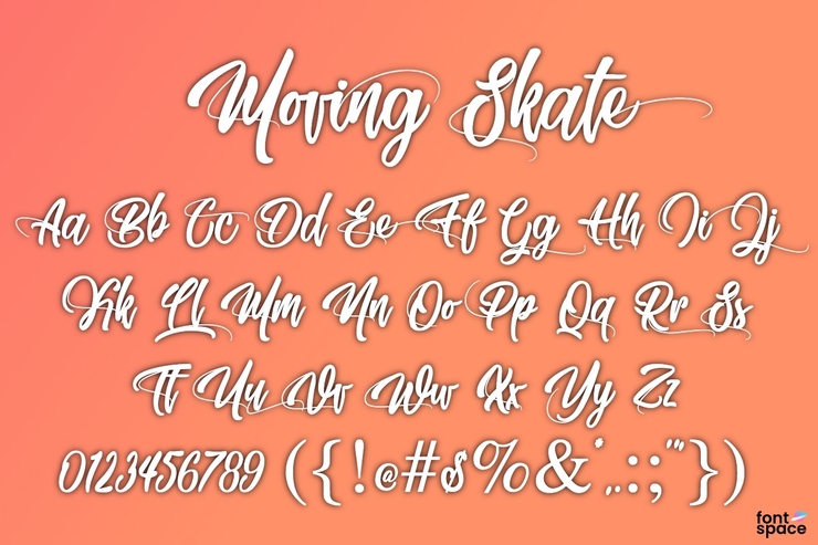 Moving Skate字体 1