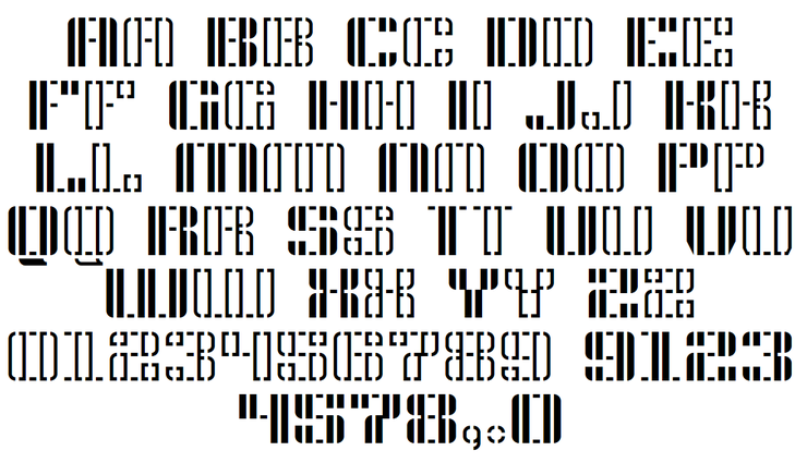 Yttori Stencil字体 2