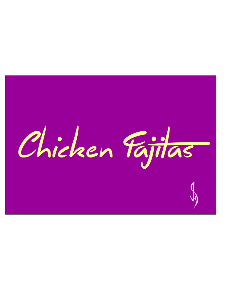 Chicken Fajitas字体 1