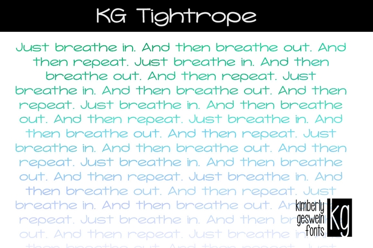 KG Tightrope字体 2