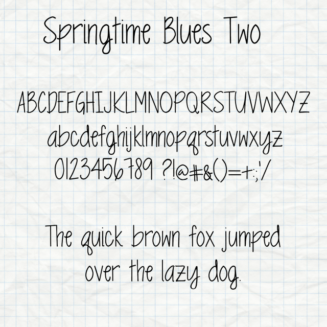 MRF Springtime Blues Two字体 1
