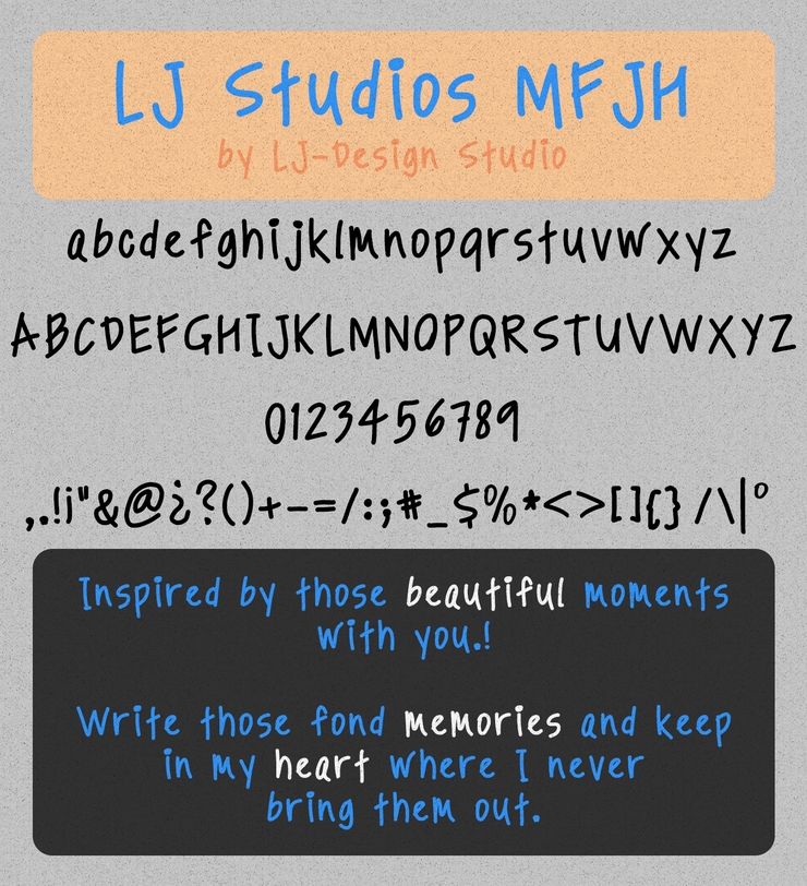 LJ Studios MFJH字体 2