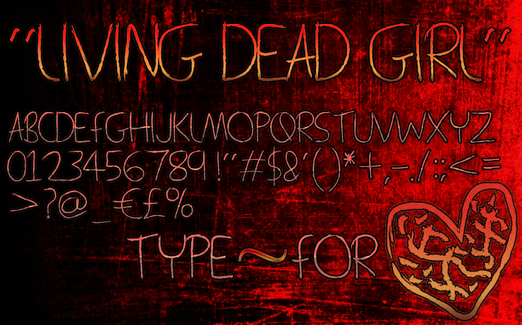 Living Dead Girl字体 1