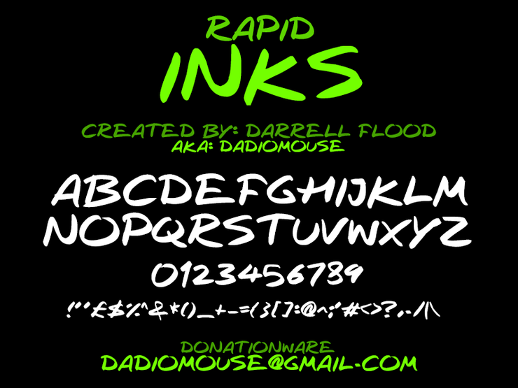 Rapid Inks字体 1