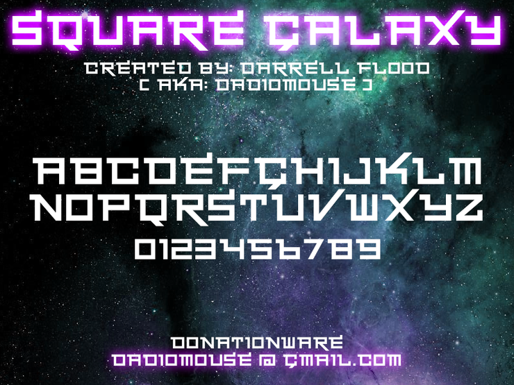 Square Galaxy字体 1