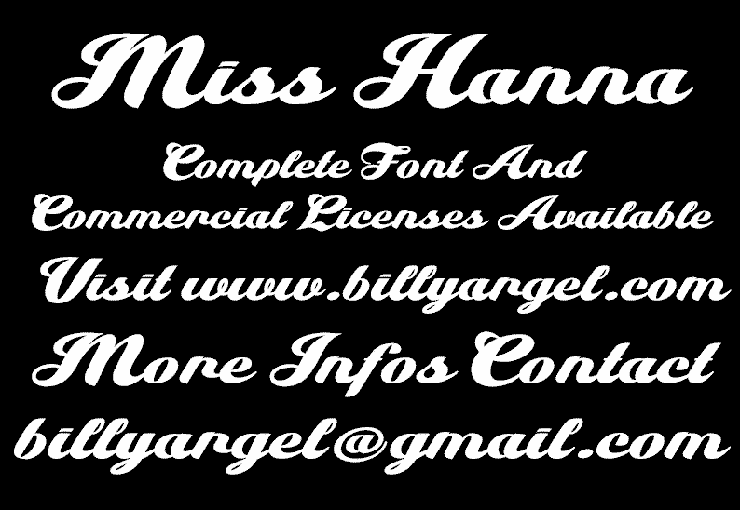 Miss Hanna字体 1