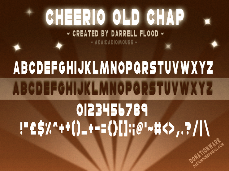 Cheerio Old Chap字体 1
