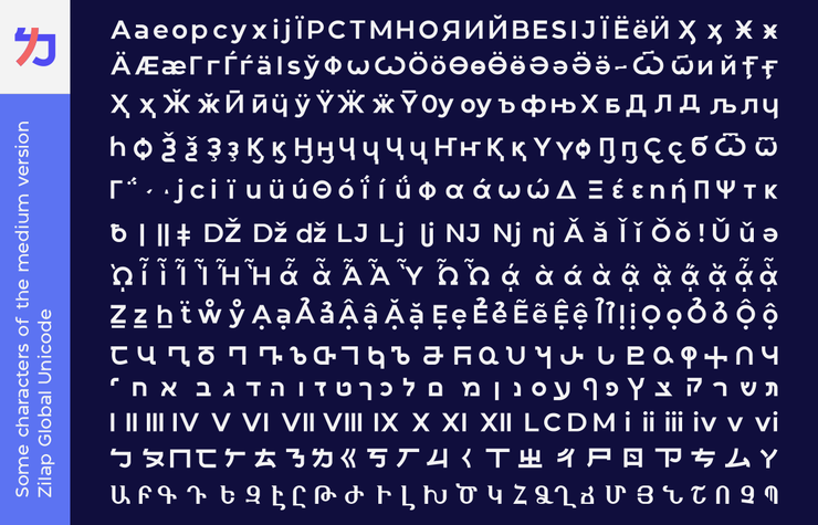 Zilap Global字体 7