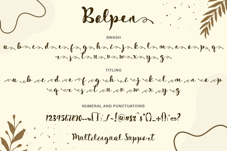 Bolpen字体 6