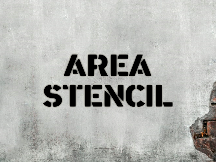 a Area Stencil字体 1