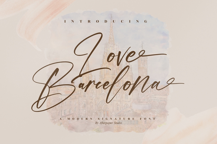 Love Barcelona字体 6