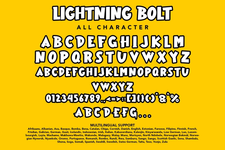Lightning Bolt字体 9