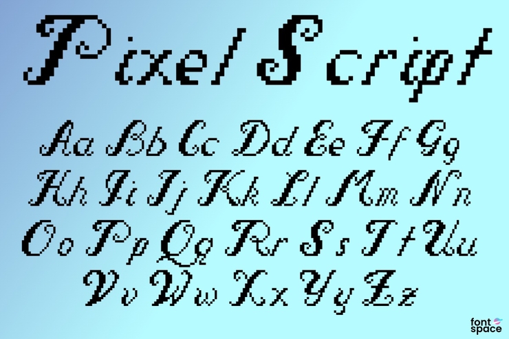 Pixel Script字体 1