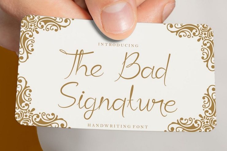The Bad Signature字体 1