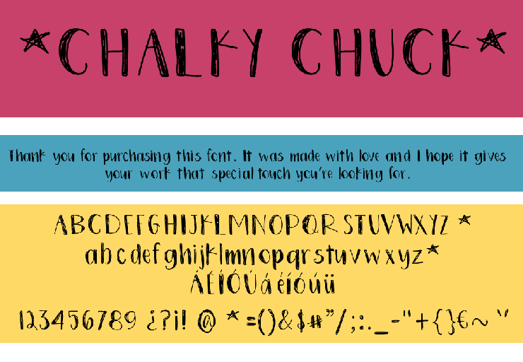 ChalkyChuck字体 1
